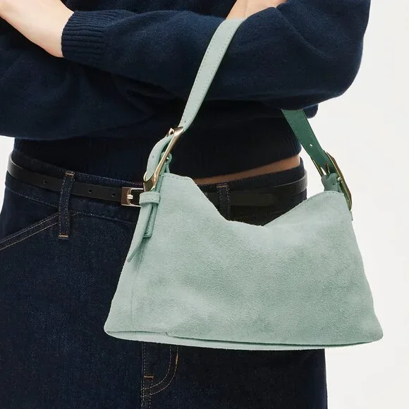 J. Crew Berkeley Suede Shoulder and Crossbody Bag - NEW - Picture 4 of 16